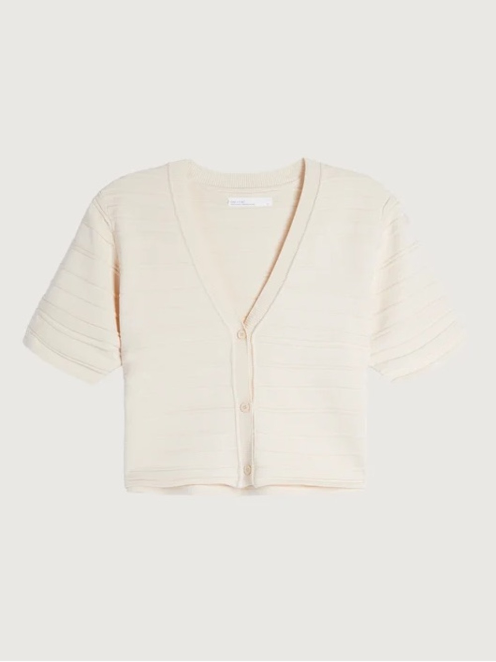 Oak + Fort Cropped Cream Cardigan - Picture 3 of 12